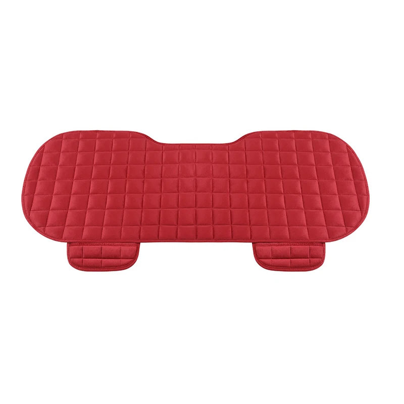 Universal Winter Car Seat Cover Set – Front & Rear Flocking Cloth Anti-Slip Warm Cushion Mat for Car, SUV, Van & Truck Interior Protection