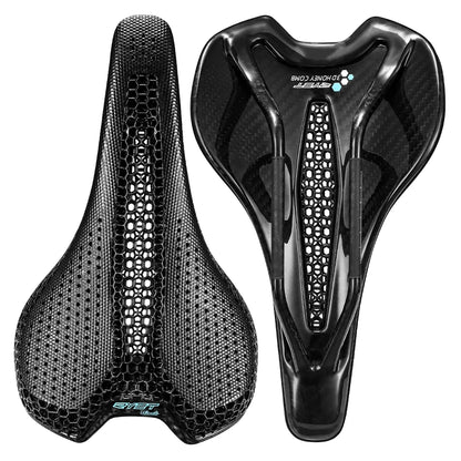 RYET Carbon 3D Printed Bike Saddle – Ultralight 175g Seat for Men & Women Road, MTB, Gravel, Triathlon Cycling