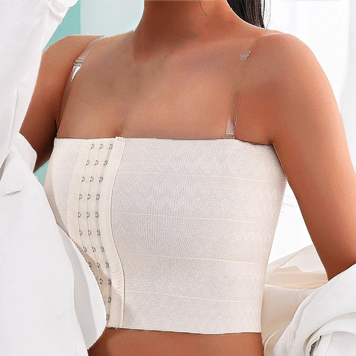 Breast Shaper Binder with Bra Straps – Breathable Transgender Chest Binder Top for Tomboy & Lesbian Style