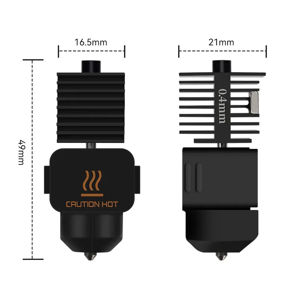 Bambu Lab A1 Mini Hotend Kit – 0.2/0.4/0.6/0.8mm Hardened Steel Nozzle for A1 3D Printer