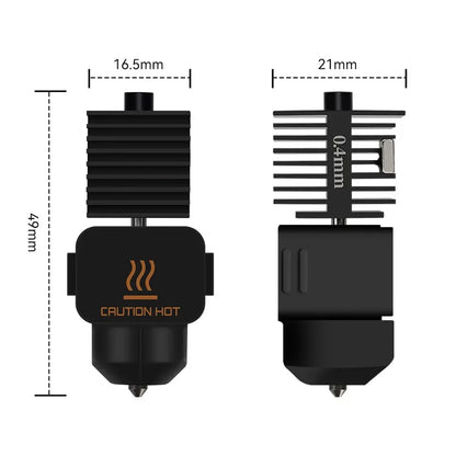 Bambu Lab A1 Mini Hotend Kit – 0.2/0.4/0.6/0.8mm Hardened Steel Nozzle for A1 3D Printer