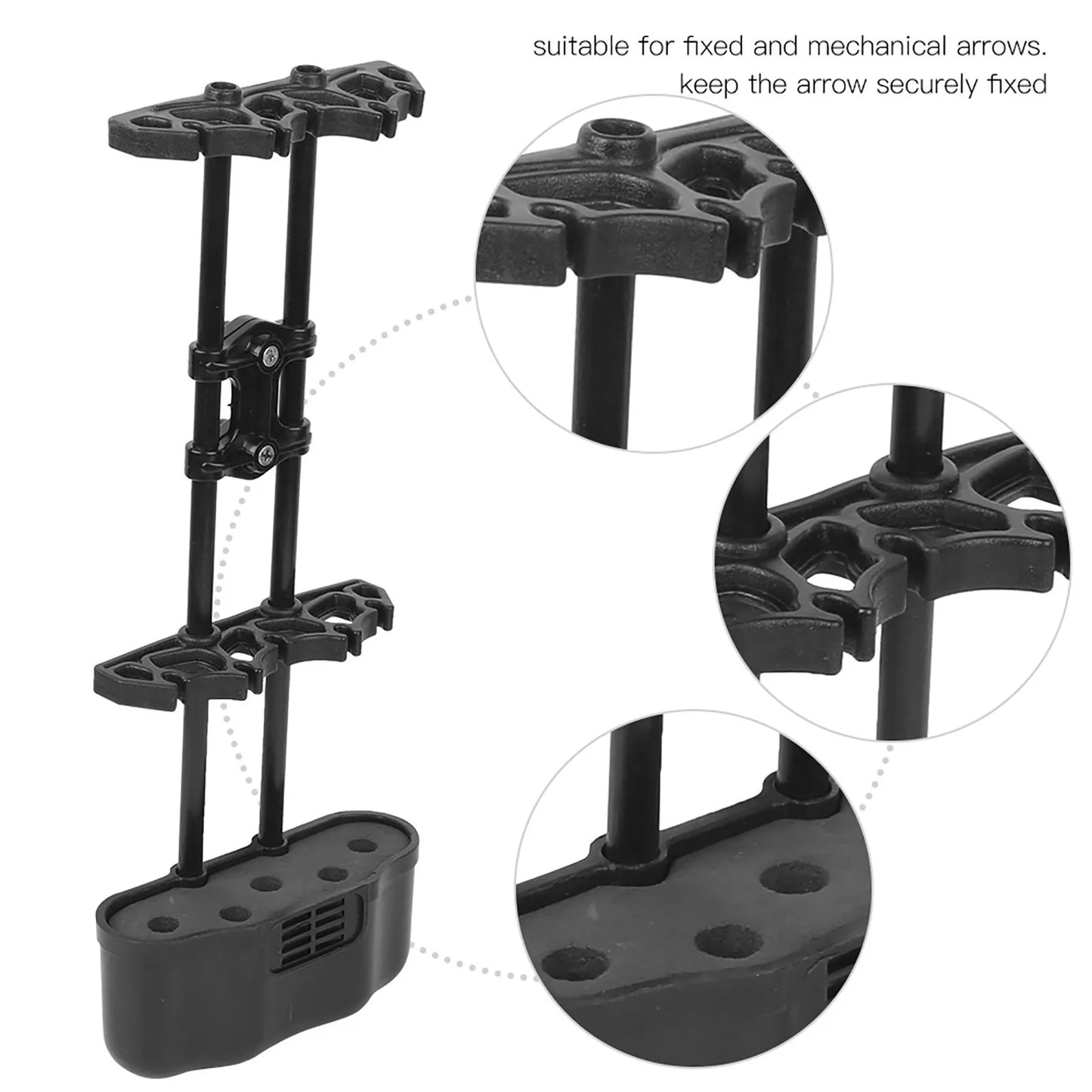 Portable 5-Arrow Quiver – Buckle-Type Bow Holder Box for Outdoor Archery Equipment