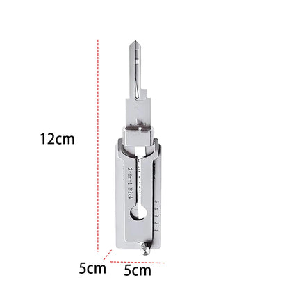 Stainless Steel Key Decoder Tool — Precision Hook & O-Ring Pickup Repair Kit