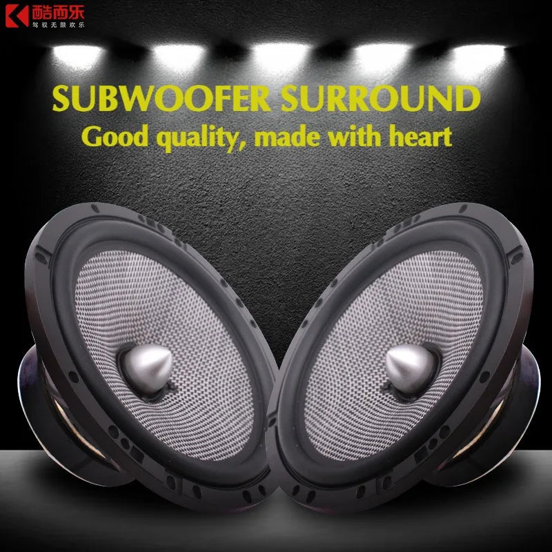 High-Quality Two-Way Car Audio Modification Kit - 6.5 Inch 12V High Power Amplifier & Front Door Speaker Kit