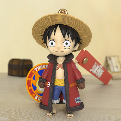 One Piece Anime Keychain Figures - Luffy Chopper Cartoon Bag Ornaments Kids Birthday and Holiday Gifts