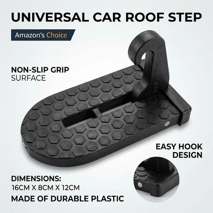 Foldable Car Door Step - Universal Roof Rack Accessory with Latch Hook for Safe Roof Access and Vehicle Maintenance