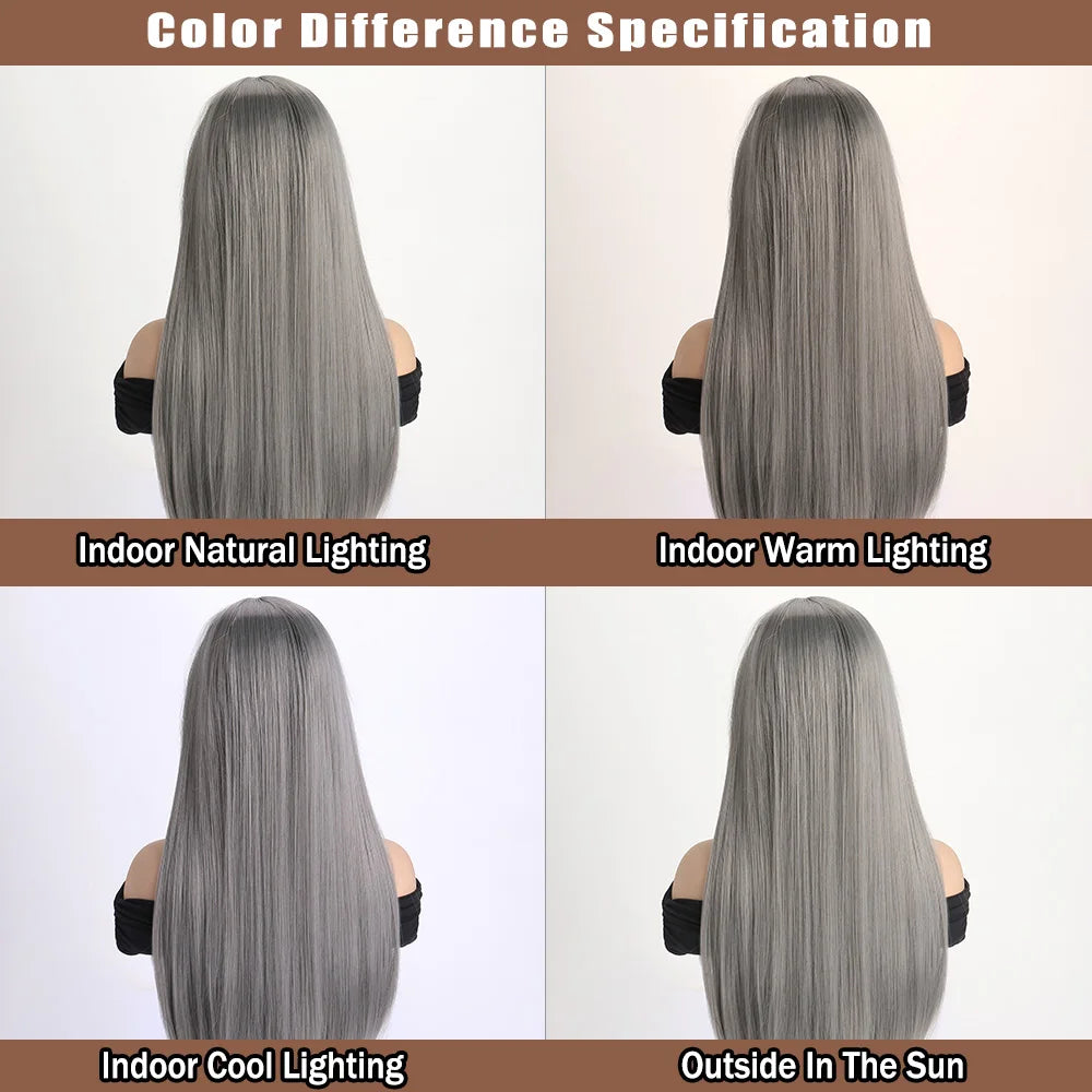 26" Long Straight Synthetic Wig – Fashion Color Wig for Women, Daily Wear, Halloween Costume, Party & Cosplay
