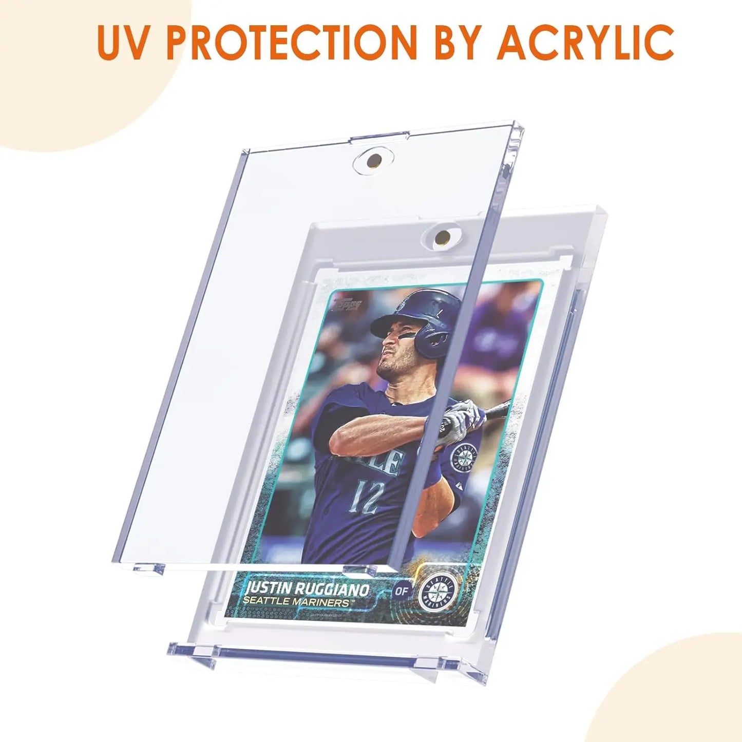 Magnetic 35PT Card Holder – Hard Plastic Protector Case for Trading Cards, Sports, Yugioh, Baseball, & Football