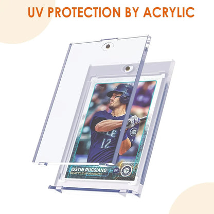 Magnetic 35PT Card Holder – Hard Plastic Protector Case for Trading Cards, Sports, Yugioh, Baseball, & Football