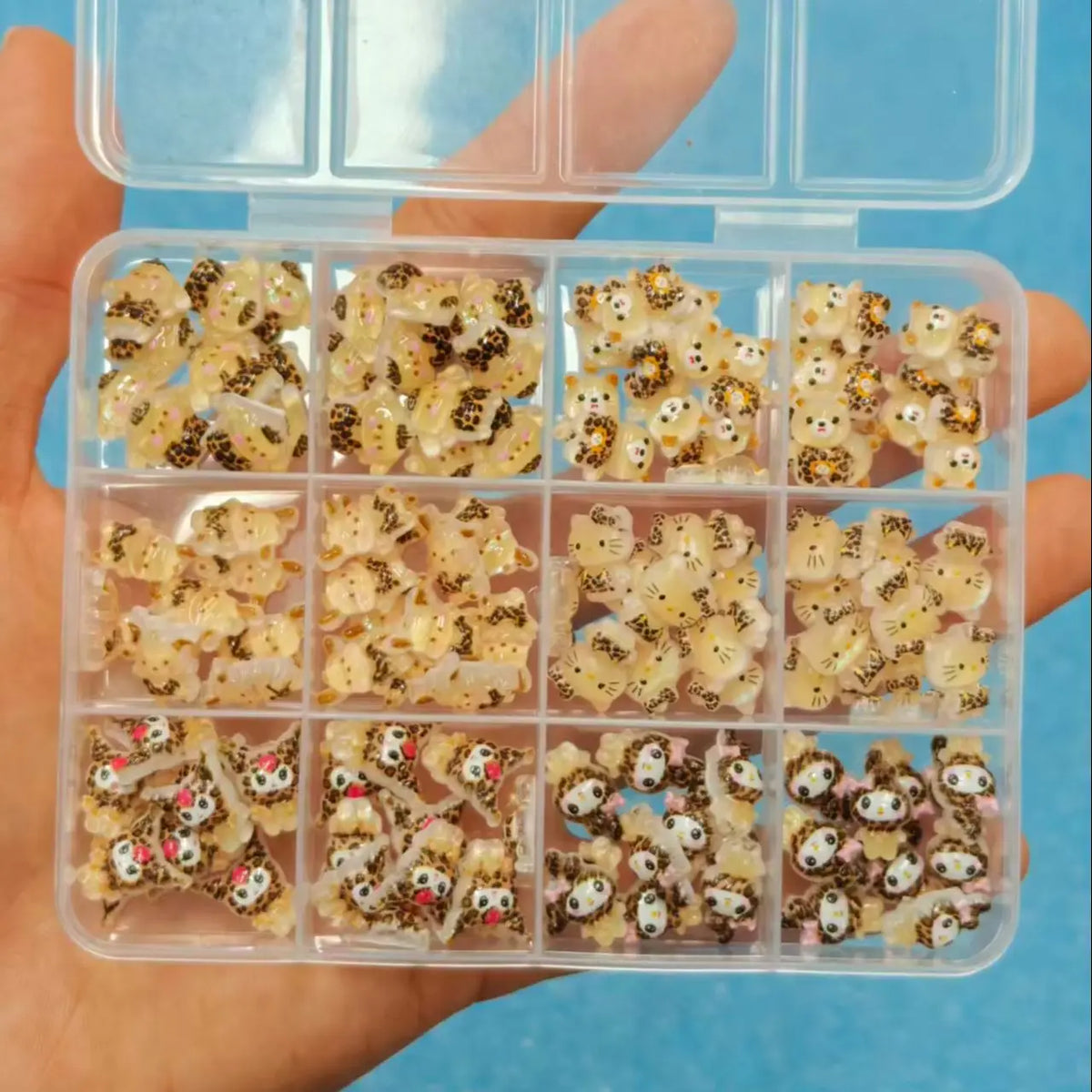 120PCS Sanrio Nail Charms Set - Kuromi, Cinnamoroll, and My Melody Resin Decorations for DIY Manicure Nail Art