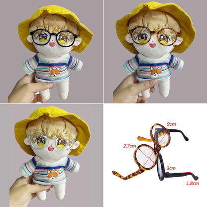 6.5cm & 9cm Transparent Plastic Glasses – Sunglasses for 1/8, 1/6, 1/3, 1/4 BJD Dolls, Labubu, MSD, SD, EXO Plush
