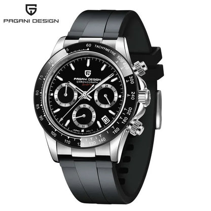 40mm PAGANI DESIGN V2 Men’s Quartz Watch – Sapphire Retro Chronograph Stainless Steel Waterproof
