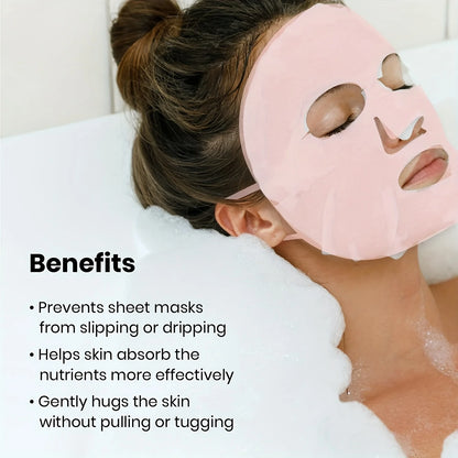 3D Silicone Mask Cover — Reusable Ear-Hanging Facial Tool for Moisturizing & Firming Skin