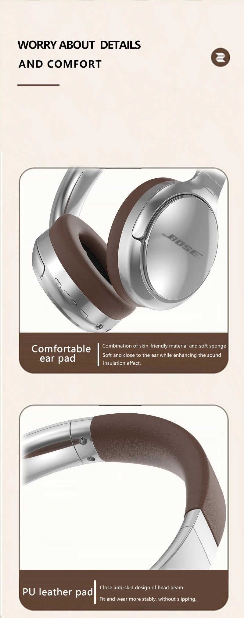 BOSEmini V901 Wireless Bluetooth Headset – Sports Gaming Headphones with Mic, Noise Cancelling Earbuds