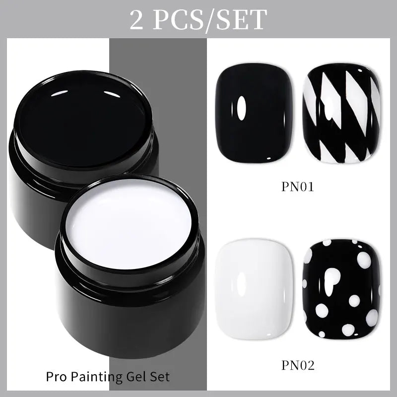 BORN PRETTY Spider Wire Gel Nail Polish 5ml - Flower Drawing & Creative Point-to-Line Nail Art Gel Varnish