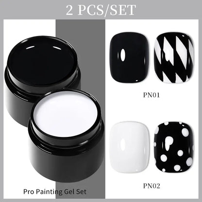 BORN PRETTY Spider Wire Gel Nail Polish 5ml - Flower Drawing & Creative Point-to-Line Nail Art Gel Varnish