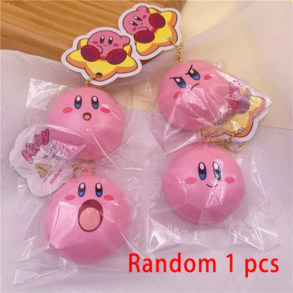 Kirby Star Squishy Toy – Soft Slow-Rising Bread Pendant & Cute Stress Relief Collectible Gift