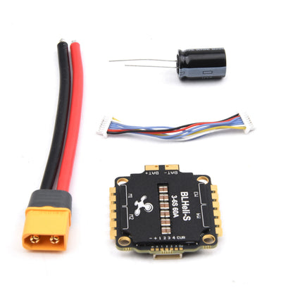 F405/F405HD & F7/F722 Flight Controller Stack with F4 V3S Plus FC + 60A 4-in-1 BLHeli_S ESC – 30.5×30.5mm for RC FPV Racing Drone