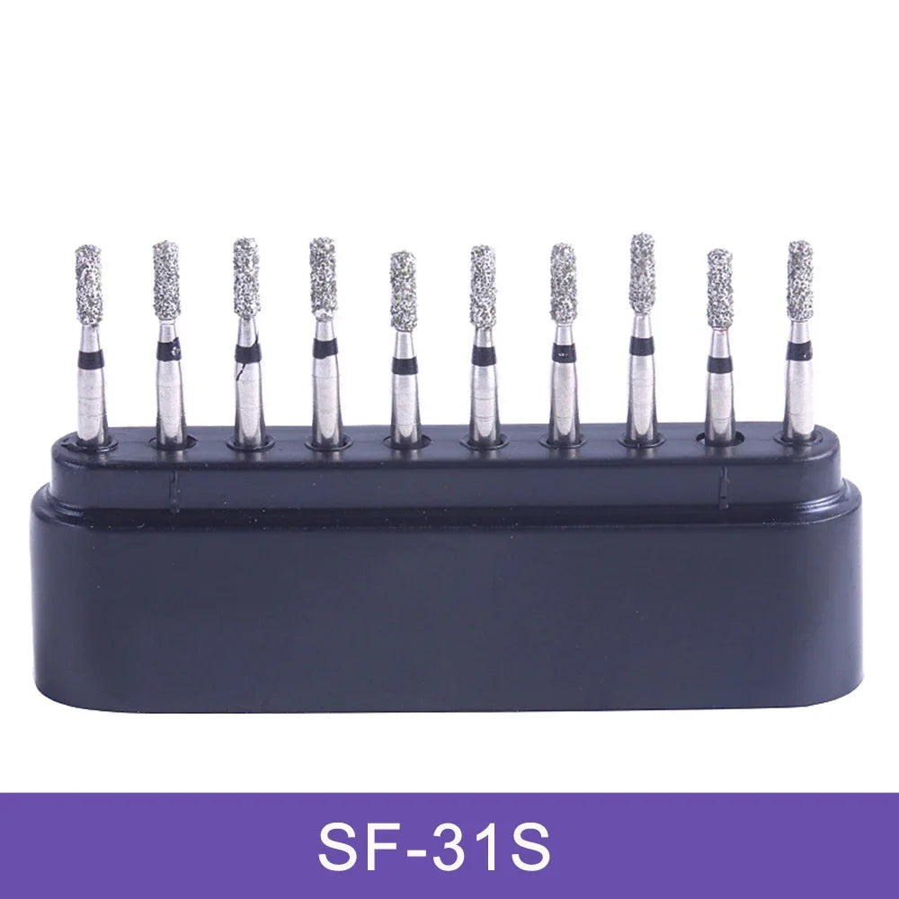 AZDENT Dental Diamond Burs Kit – Multiple Models with Black Storage Box for High-Speed Handpiece