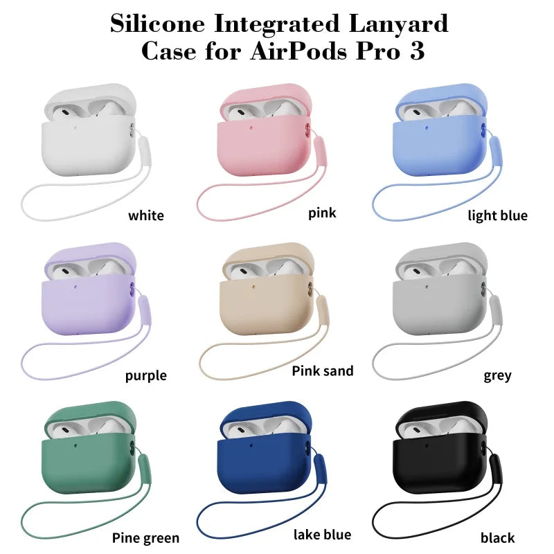 AirPods Pro 3/2 Silicone Case - Protective Wireless Earbuds Cover for Apple AirPods Pro 2nd & 3rd Gen