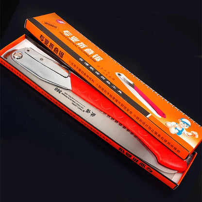 14-Inch Manganese Steel Folding Logging Saw: 3-Sided Tooth Safety Lock for Wood Branches, Tree Trimming, Bamboo Pruning, Bone Cutting