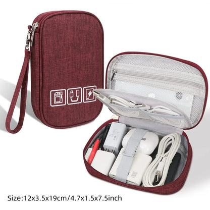 Portable Digital Storage Bag – Waterproof USB Cable Organizer Pouch for Electronics & Accessories