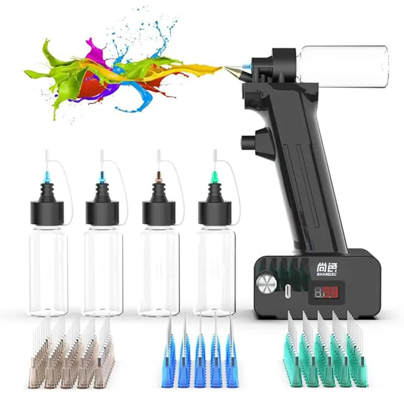 SHANGSE No-Clean Cordless Airbrush Kit – 30PSI Portable Rechargeable Spray Tool for Model Painting & Furniture Restoration