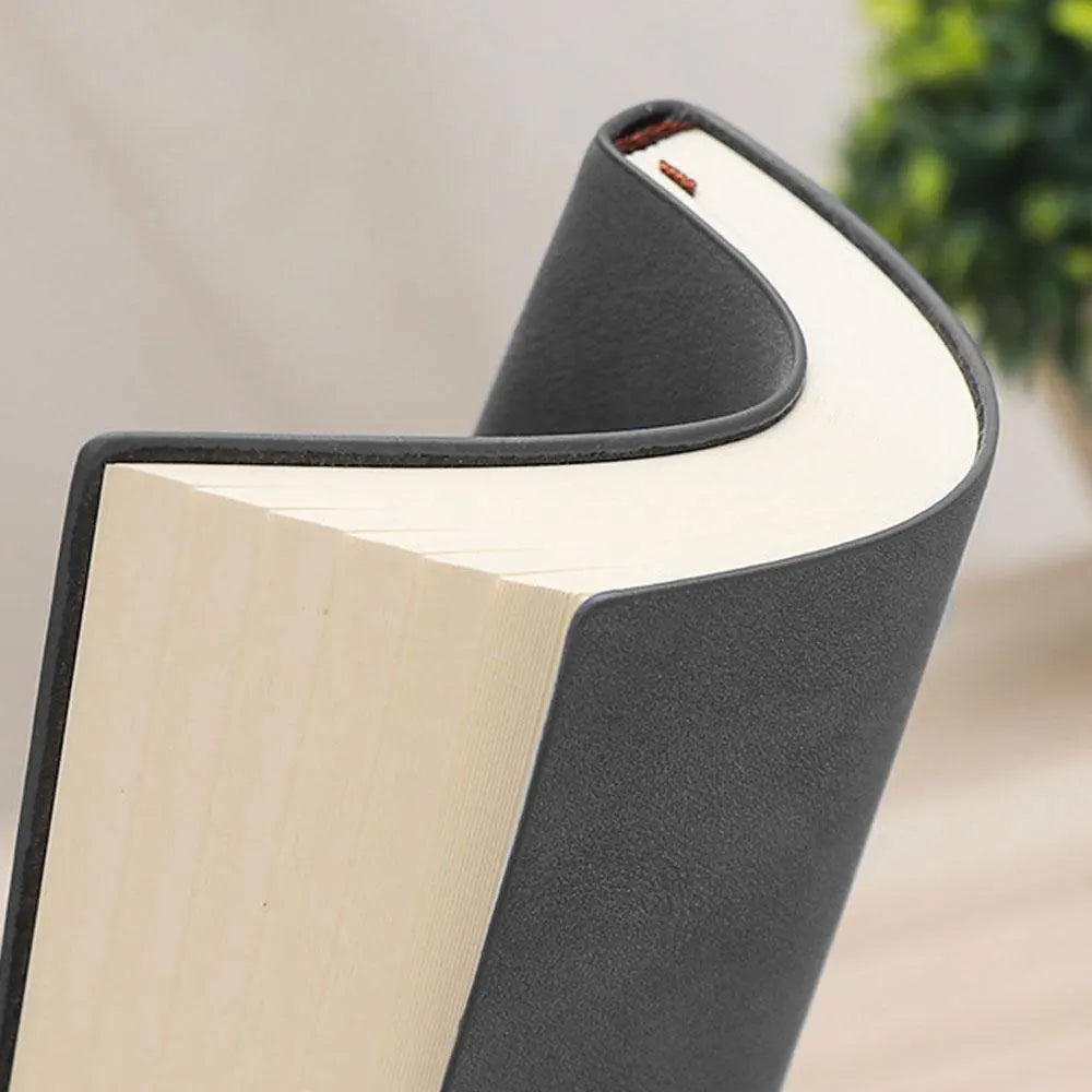 A4/A6 Thickened Leather Notebook – Soft Cover Diary Notepad with Horizontal Lines or Blank Pages, 200/416 Pages