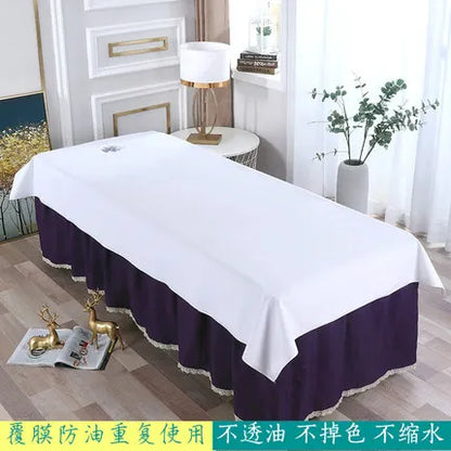 Waterproof Oilproof Beauty Salon Bed Sheets – Skin-Friendly Spa Massage Table Covers for Salon & Barbershop
