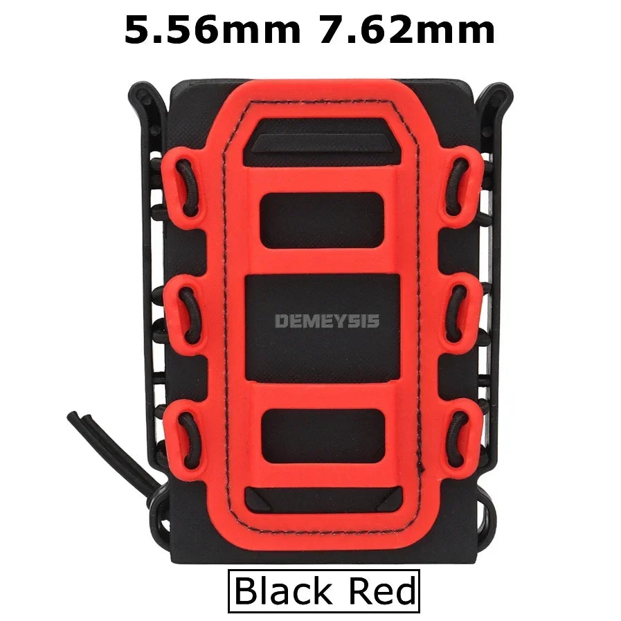 5.56mm & 7.62mm Tactical Fast Mag Pouch - MOLLE Belt Clip Soft Shell Rifle & 9mm Magazine Carrier