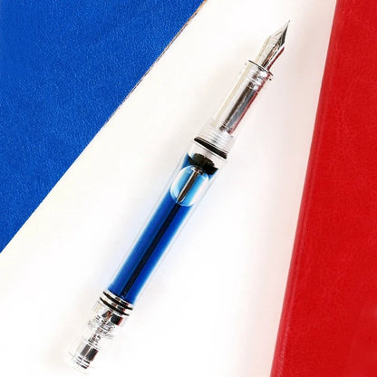 Yongsheng 3013 Transparent Resin Fountain Pen – Vacuum Negative Pressure, EF/F Tip for Calligraphy & Student Practice