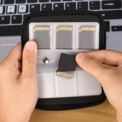 Memory Card Storage Bag – 22-Slot Wallet for CF, SD, Micro SD, SDHC, MS & DS Cards, Game Accessories Case