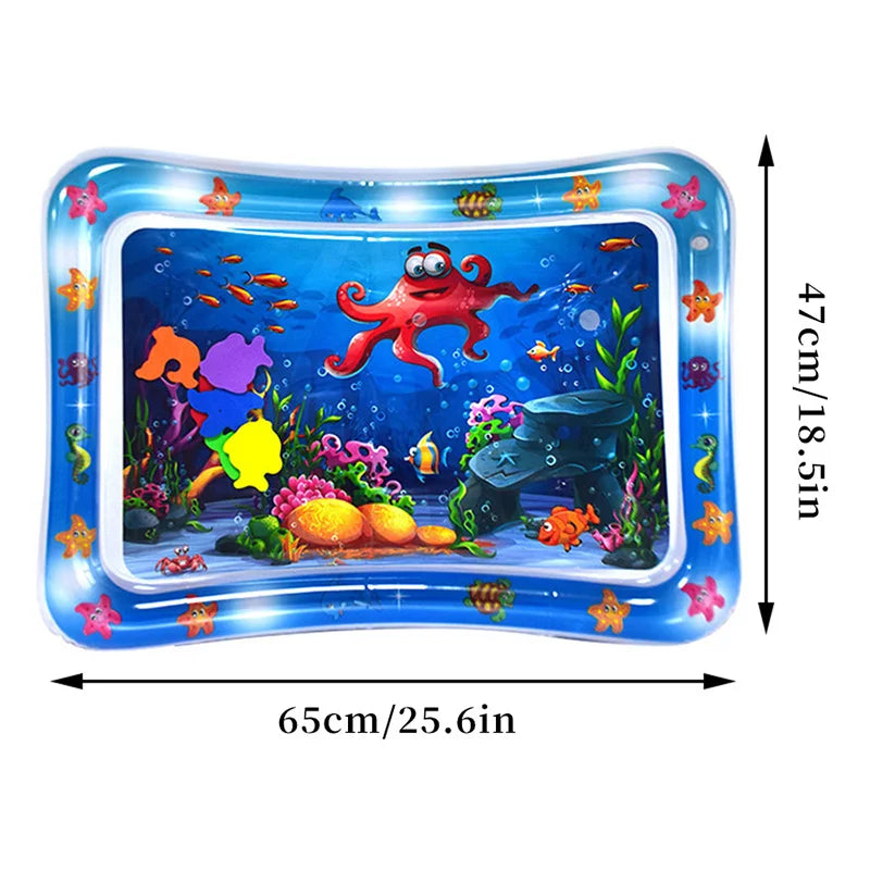 Inflatable Red Octopus Water Play Mat for Toddlers - PVC Cushion for Early Education and Fun