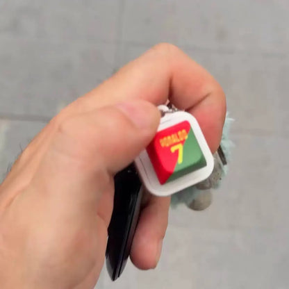 C Siu Croaking Keychain - Rechargeable Sound Button with Colorful Lights Sensory Anxiety Relief Toy