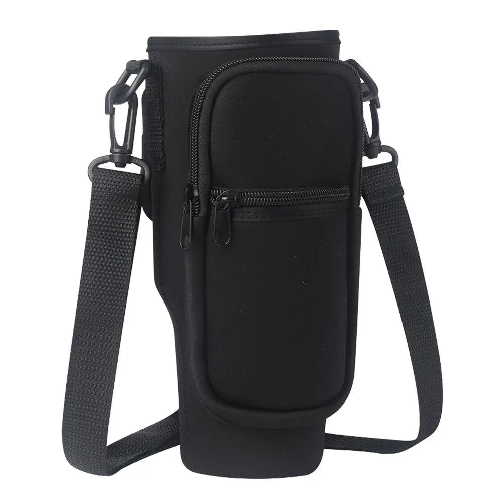Portable Water Bottle Carrier Bag – Neoprene Holder with Phone Pocket for Stanley 40oz Tumbler with Handle
