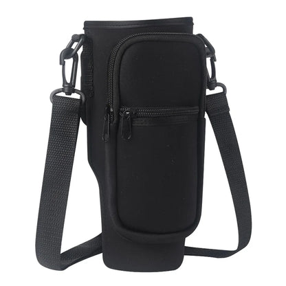 Portable Water Bottle Carrier Bag – Neoprene Holder with Phone Pocket for Stanley 40oz Tumbler with Handle