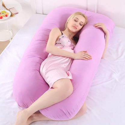 Pure Cotton U-Shaped Maternity Pillow Case – Pregnancy Pillow Cover for Women