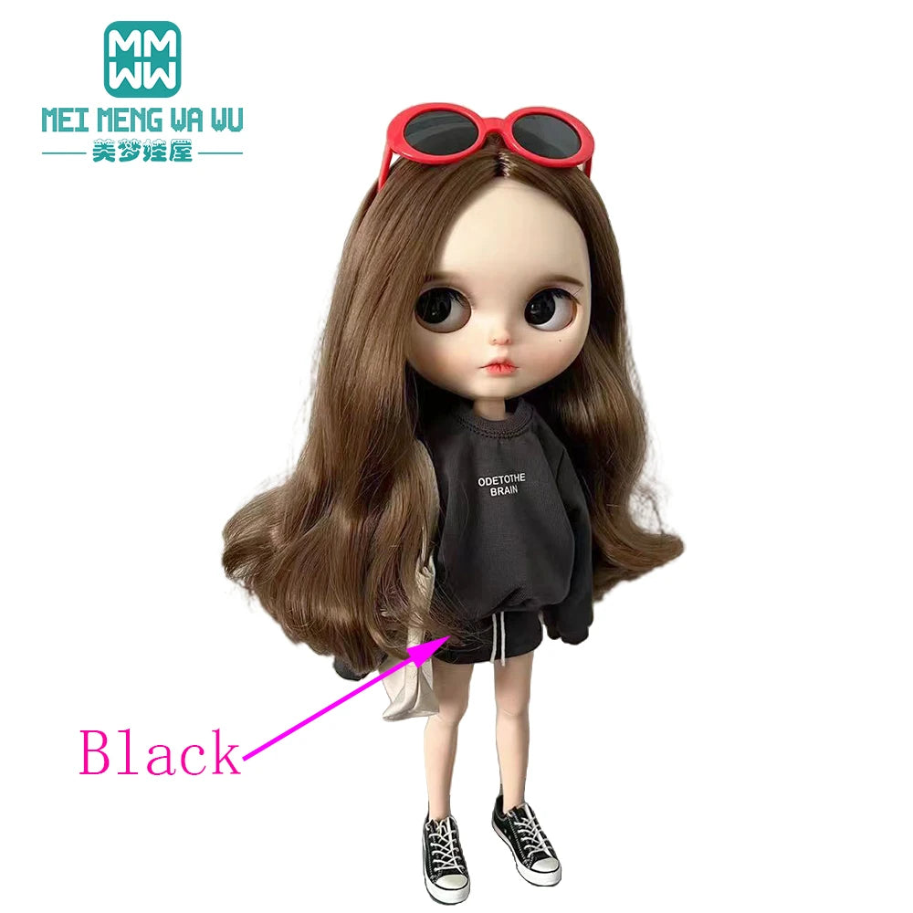 Doll Clothes Set — Fashion Polka Dot Shirts, Sundresses & Sweatshirts for Blythe, Azone, OB22, OB24 Doll Accessories