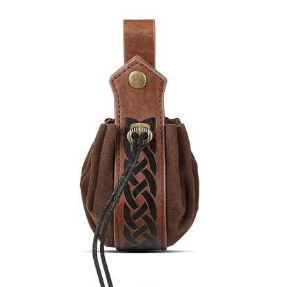 4PCS Medieval Cosplay Leather Belt Set – Copper Coin Waist Bag, Renaissance & Steam Role Playing Halloween Costume Accessories