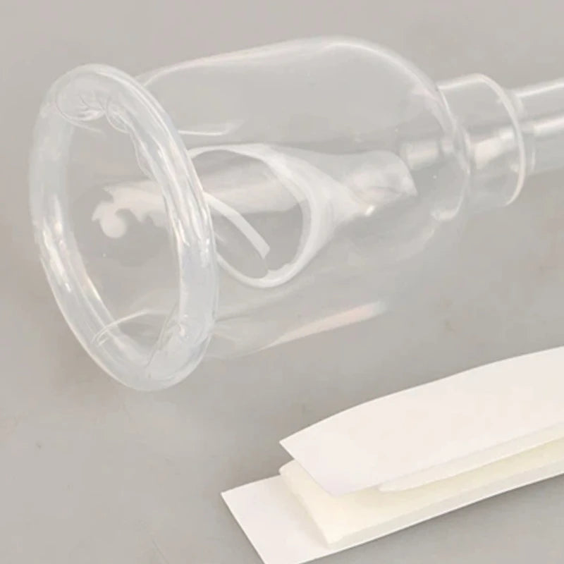 Medical Silicone Male External Catheter - Sterilized Self-Adhesive External Urine Collection Device Sizes S, M & L