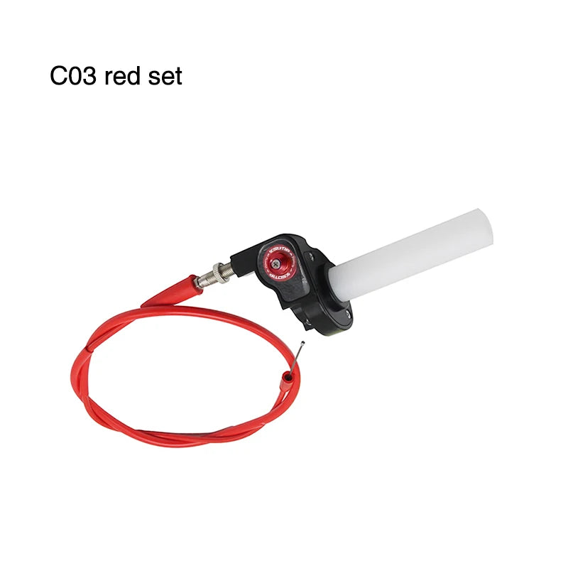 ZSDTRP 22mm Motorcycle Grip Set – Twist Throttle Clamp with Cable for Pit Bikes, Dirt Bikes, Motocross, ATV 110-250cc