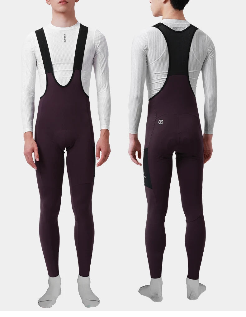 INBIKE Winter Cycling Bib Pants – Thermal Fleece 3D Padded MTB Bib Tights for Men, Cold Weather Cycling Clothing