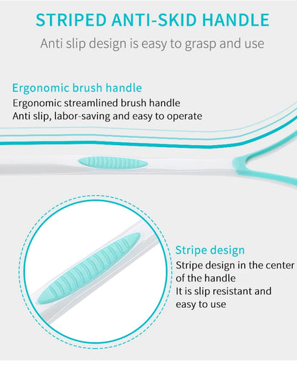 Tongue Scraper & Brush for Adults & Kids – Oral Care Tool to Eliminate Bad Breath Fast and Ensure Fresh Breath