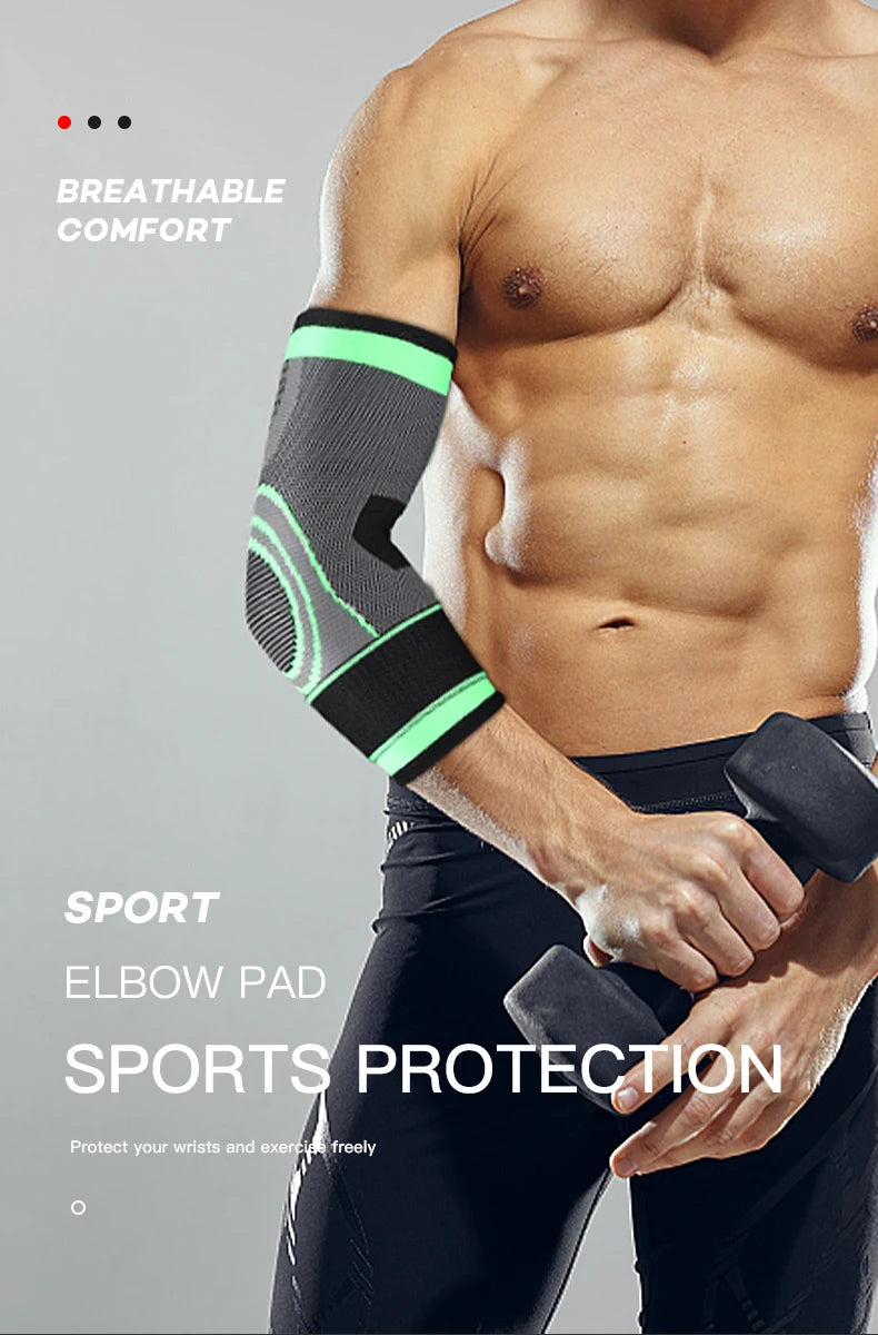 Elastic Elbow Support Sleeve – Nylon Protective Pad for Gym, Sports, Basketball, and Fitness