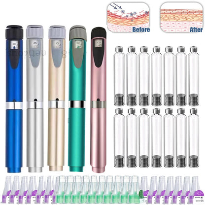 Magic Pen 3ml Empty Cartridge Kit — 4mm Pen Tip Cassette Bottle for Lilly Insulin Pen, Sterile Individual Packaging