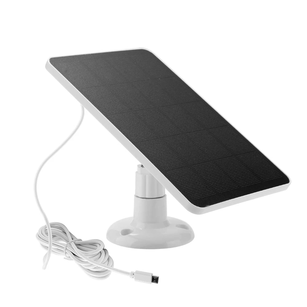 10W 5V Solar Panel Charger – 2 in 1 Micro USB & Type-C for Security Cameras & Small Home Light Systems