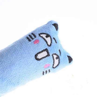 Cats Chew Toys with Rustle Sound & Catnip – Cute Plush Thumb Pillow for Kittens & Teeth Grinding, Pet Accessories