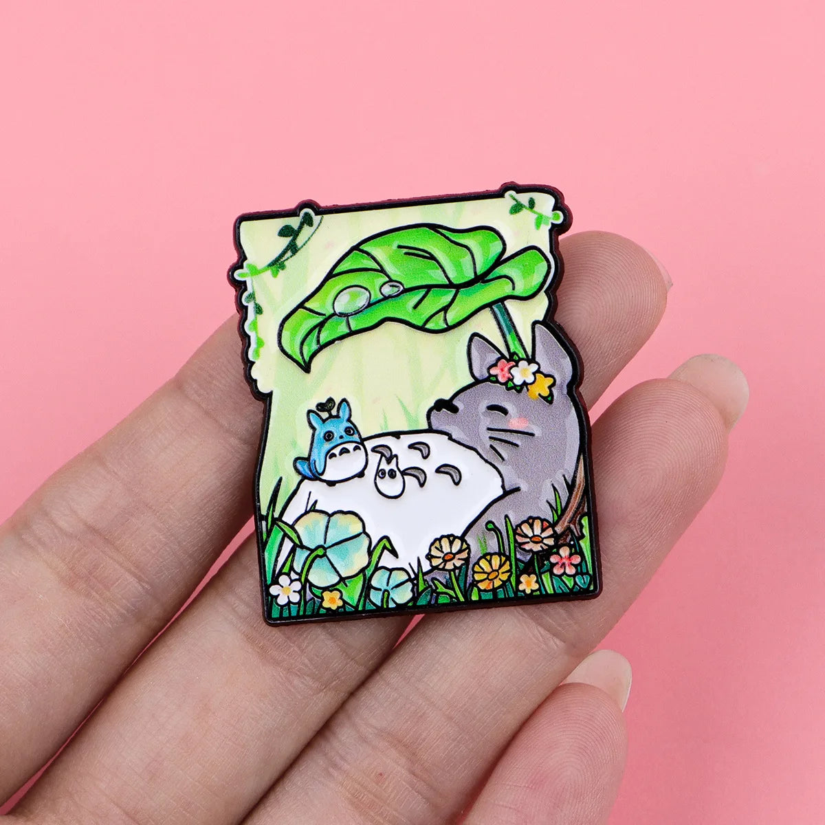 Cute Anime Cat Enamel Pins – 2-Piece Metal Lapel Brooch Set for Clothing, Bags and Fan Gifts