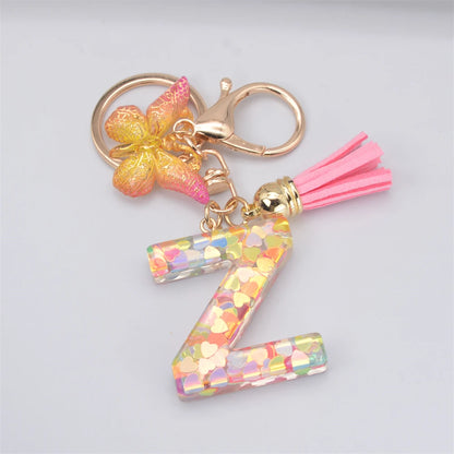 A-Z Letter Metal Keychain - Personalized Initial Car Key Ring & Name Gift