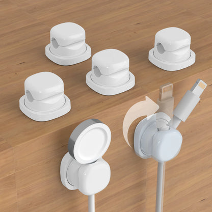 3/6-Piece Household Cable Clamp Kit – Rotatable Anti-Slip Holders for Home, Car & Desk Organization